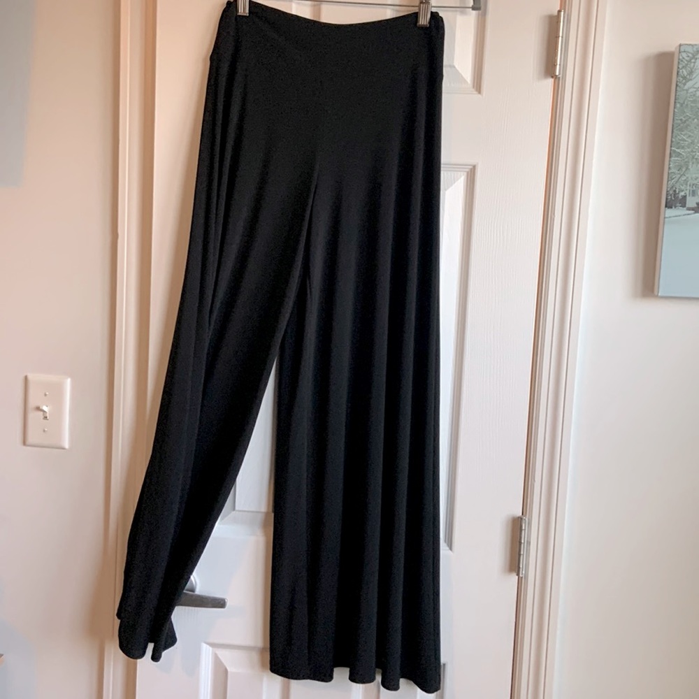 Wide leg, black dress pants